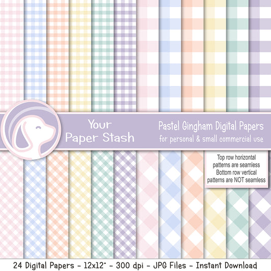 pastel gingham digital scrapbook papers,spring scrapbook paper,easter digital paper pack,farmhouse checker gingham patterns backgrounds,baby digital paper pack