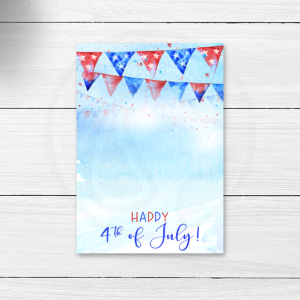 printable 4th of july mini cookie cards, patriotic printable note card download