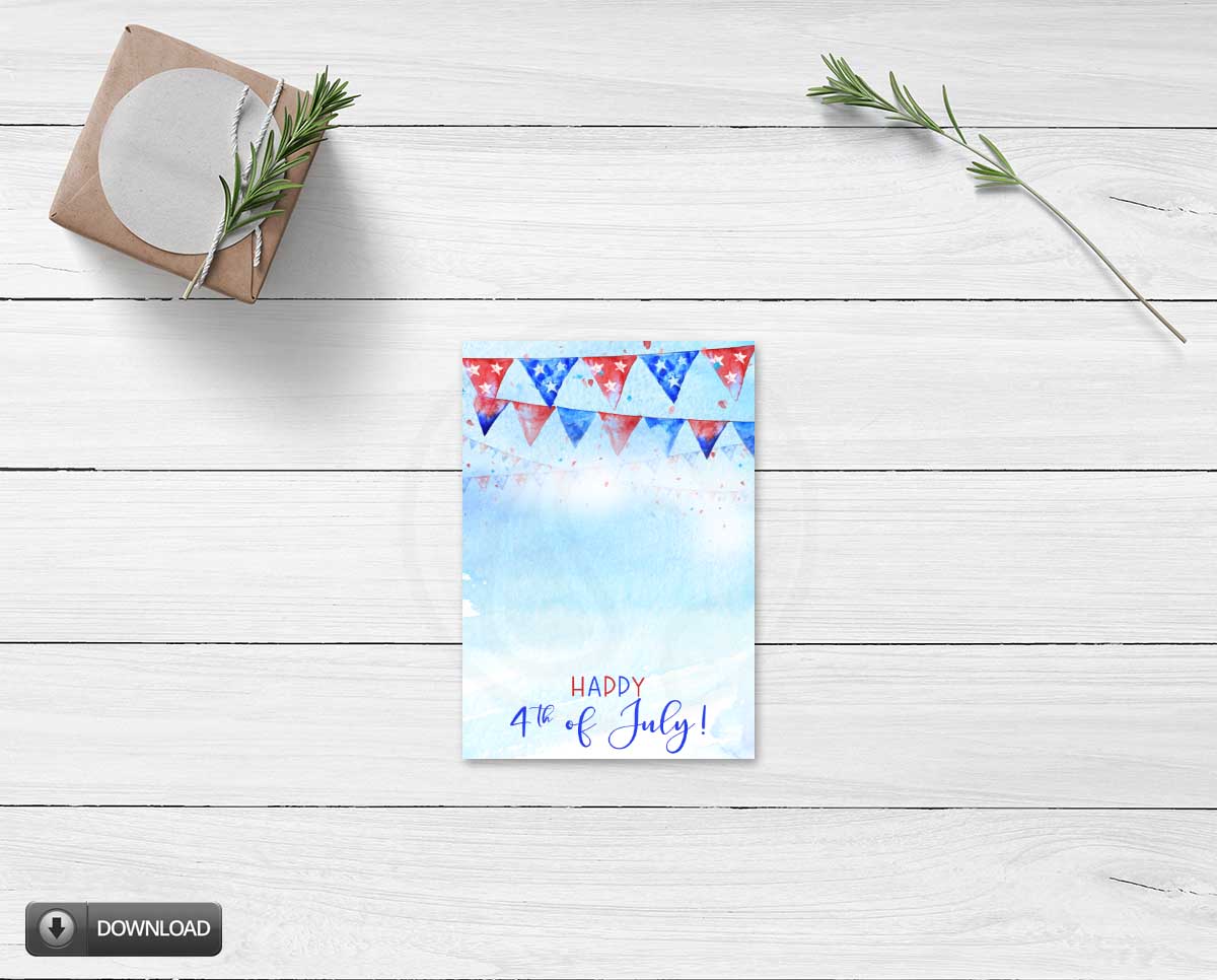 watercolor 4th of july cards
