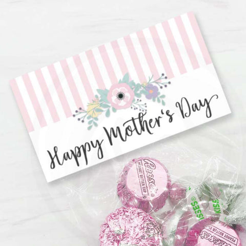 printable mother's day treat bag toppers, mother's day cookie bag toppers