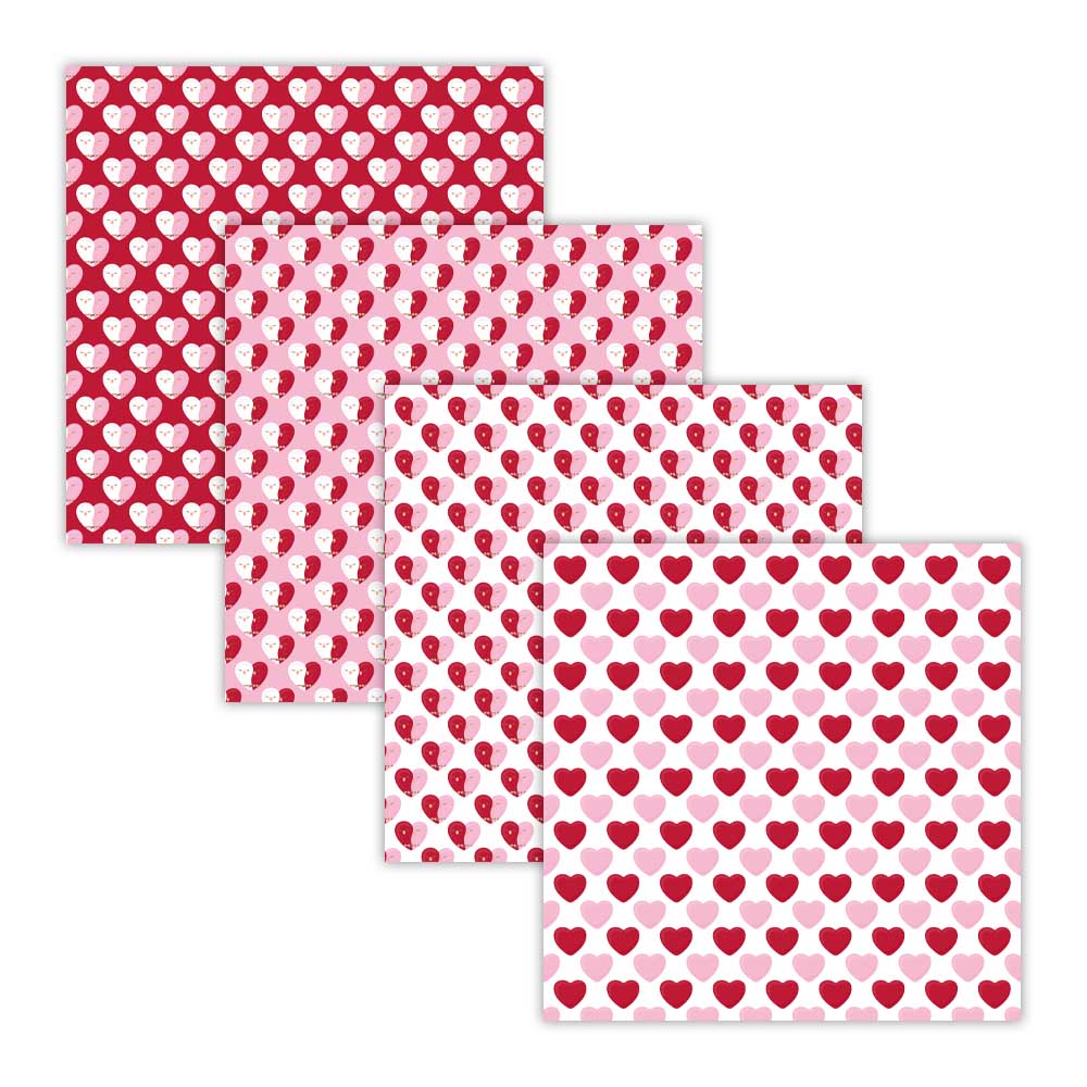 Mothers Day Digital Paper Polka Dot Pattern Pack Heart 