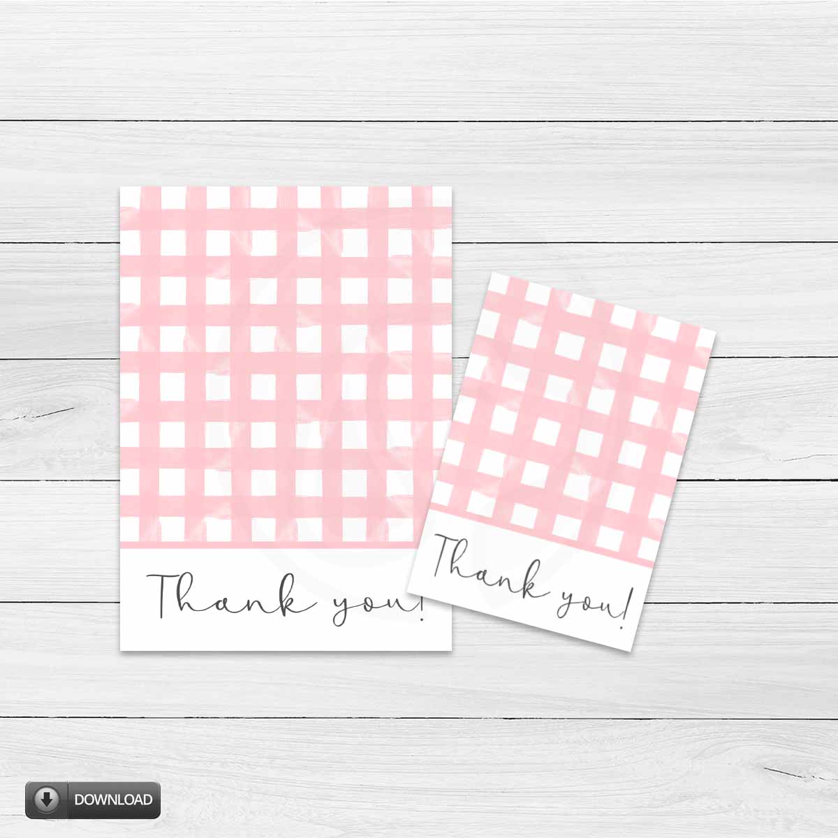 Printable Pink Thank You Cookie Cards for Baby Showers