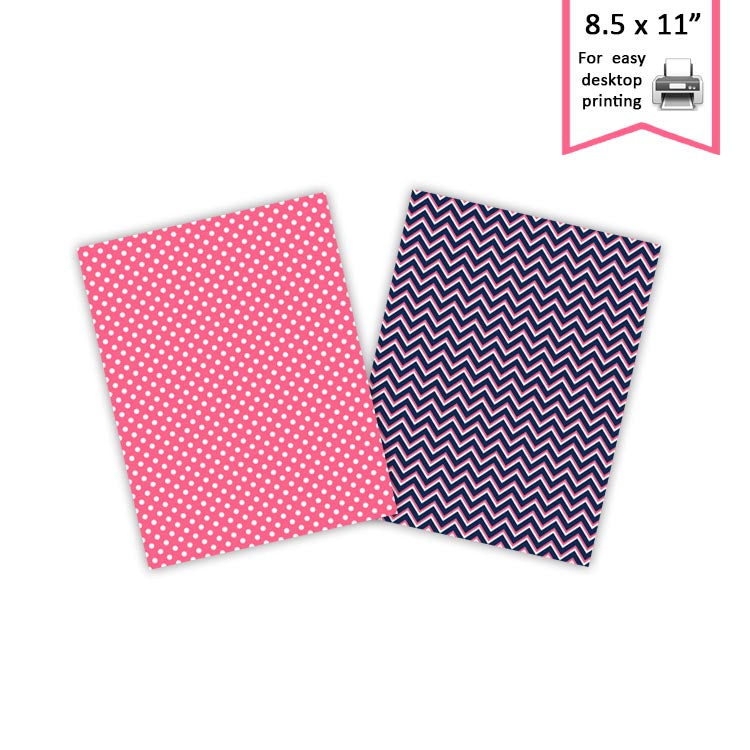 pink polka dot paper chevron backgrounds