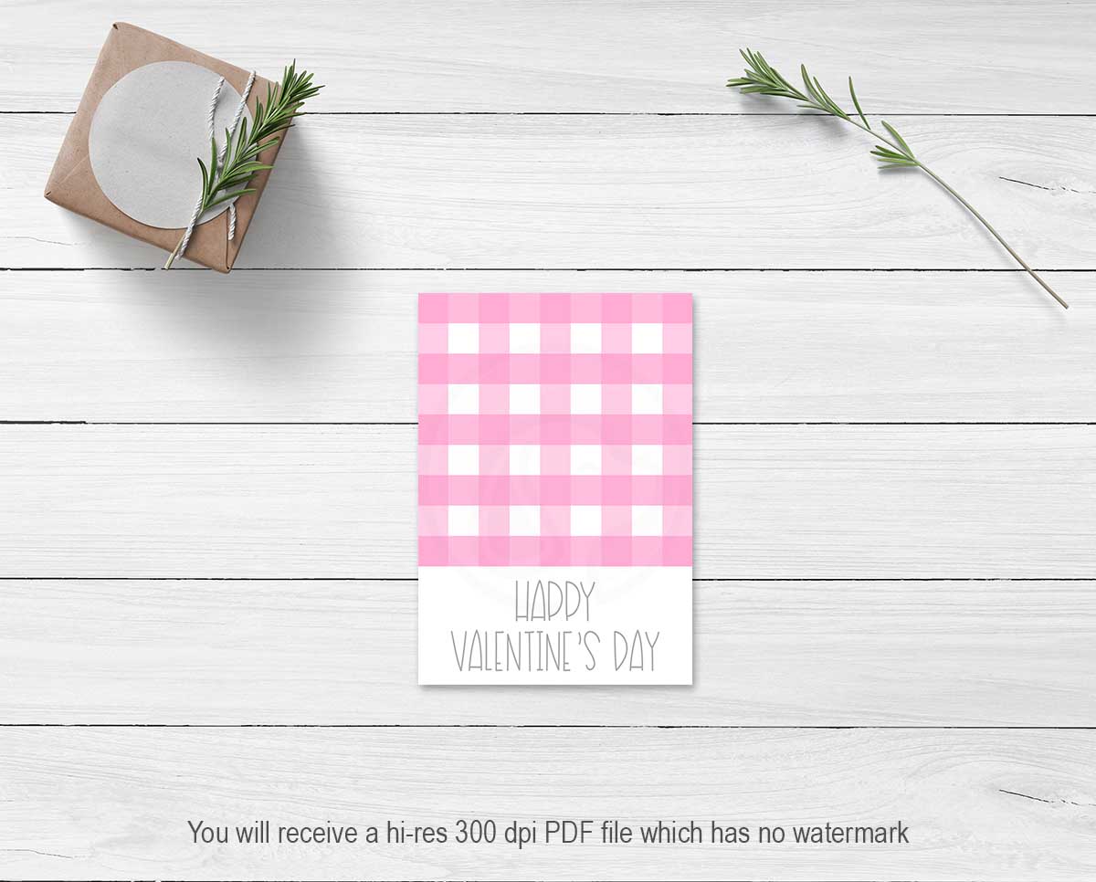 gingham cookie cards large gift tags printables valentines day