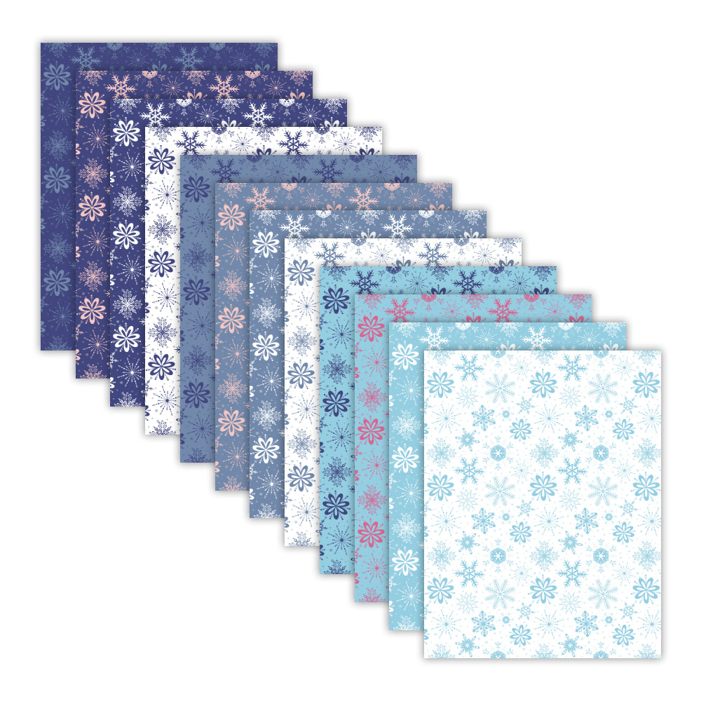 blue snowflake digital papers