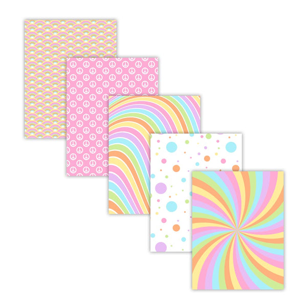 wavy striped line backgrounds, rainbow digital scrapbook scrapbooking papers
