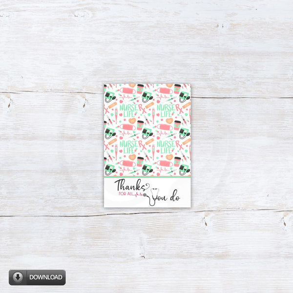 Printable Nurse Doctor Thank You Cookie Card