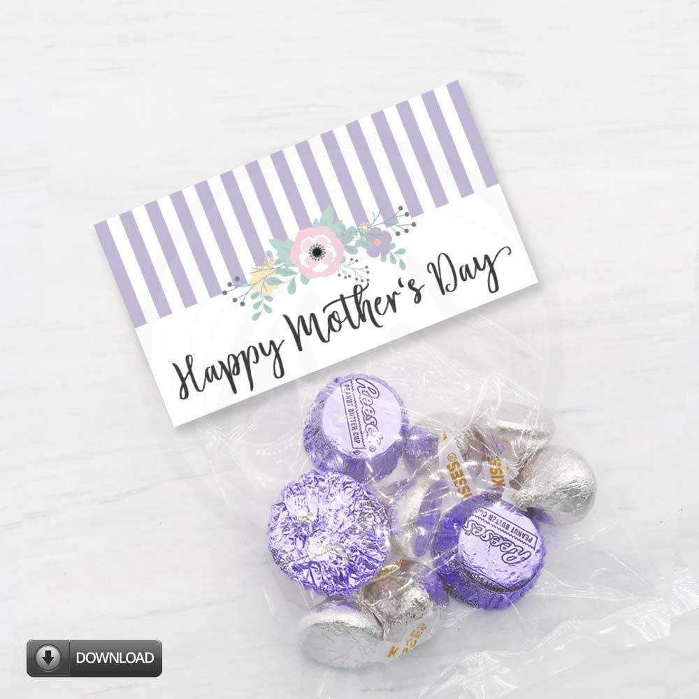 printable happy mother's day treat bag toppers