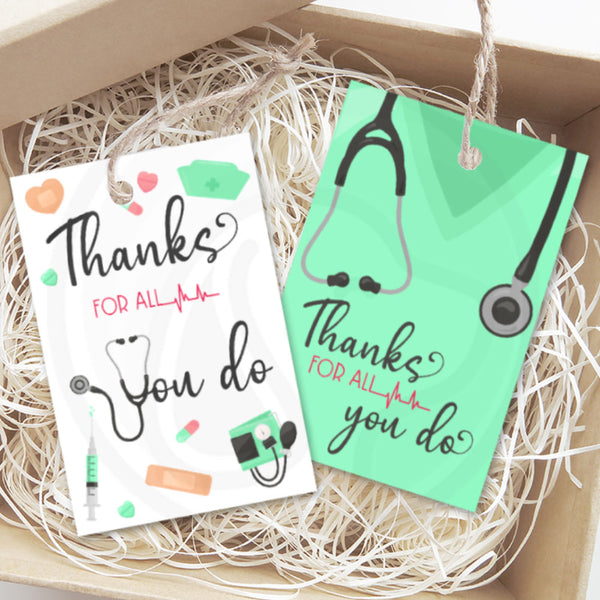 printable nurse appreciation week gift tags, nursing thank you cookie tag
