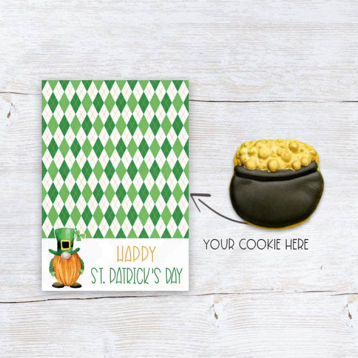 printable st patricks day leprechaun cookie card