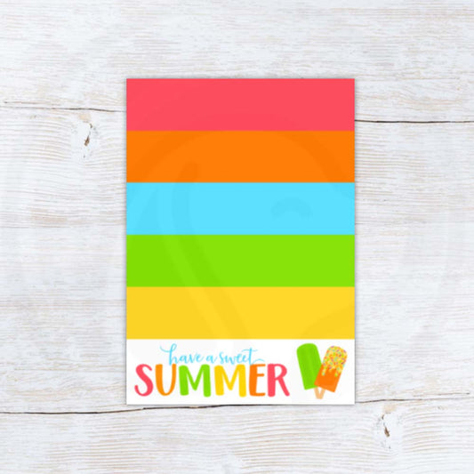 have a sweet summer printable card,summer mini cookie cards