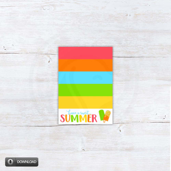 teacher end of year school printable note and cookie card tag