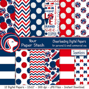 cheerleading digital scrapbook paper backgrounds