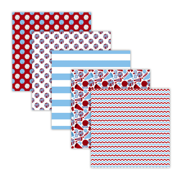 Seamless Cheerleading Digital Scrapbook Patterns