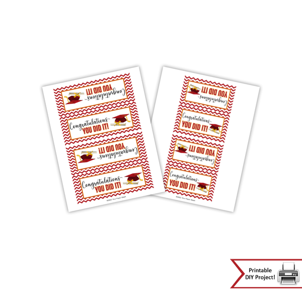 Graduation Printable Treat and Gift Card Bag Toppers