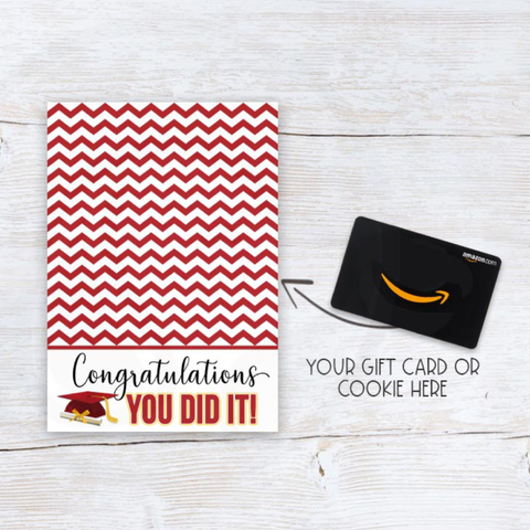 printable graduation gift card holder, graduation cookie card, graduation advice note cards