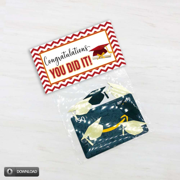 Graduation Printable Treat and Gift Card Bag Toppers