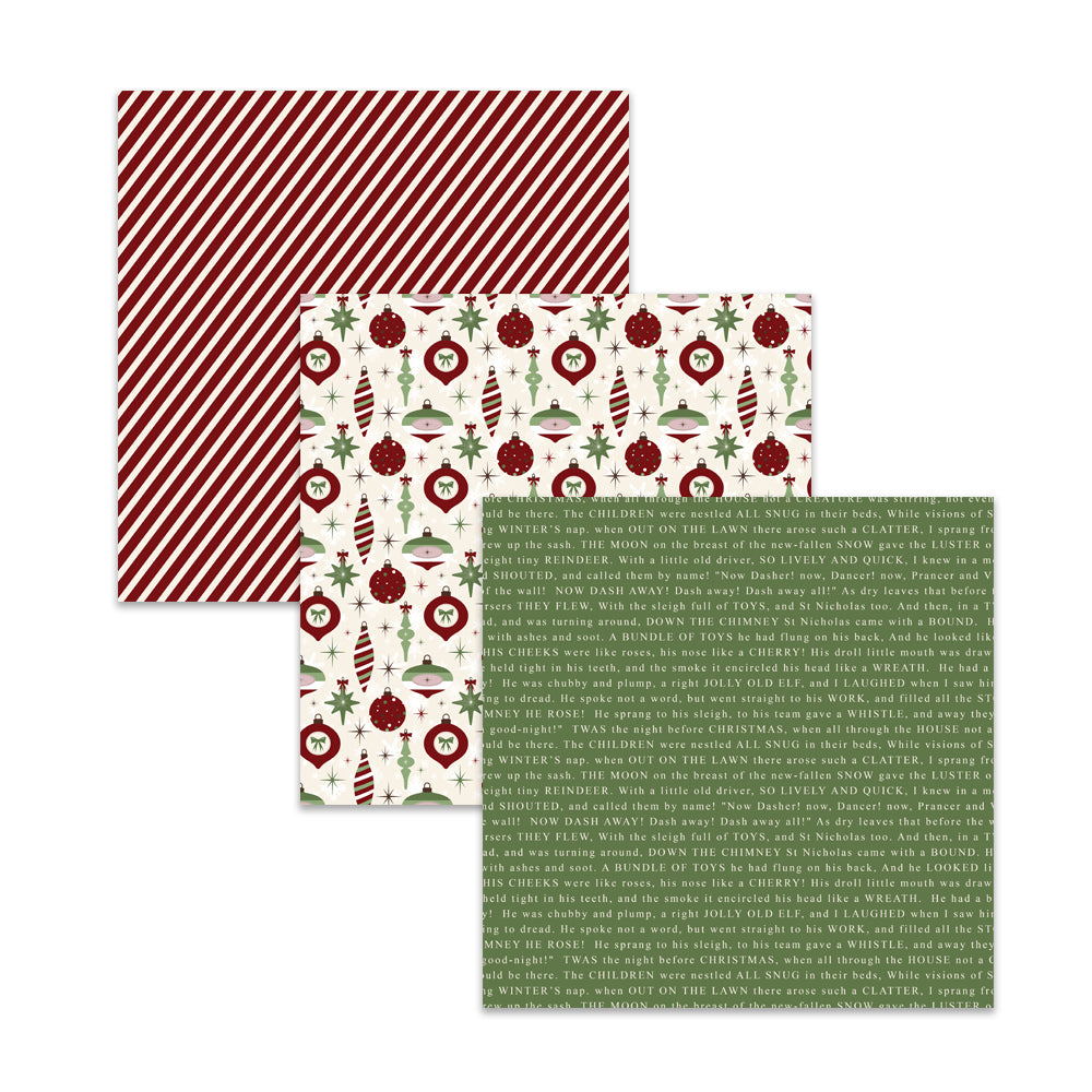 Traditional Christmas Digital Scrapbook Paper Pack