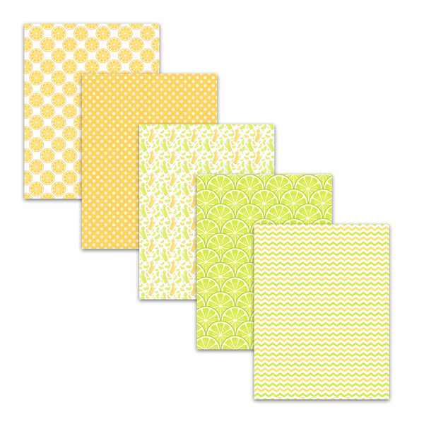 8.5x11" Lemon Lime Digital Papers and Backgrounds
