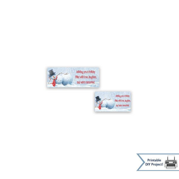 Printable Snowman Bag Toppers, Christmas & Holiday Treat Bag Toppers