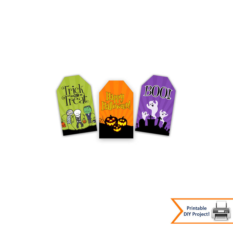 Printable Halloween Gift Tags for Halloween Parties and Favor Bags