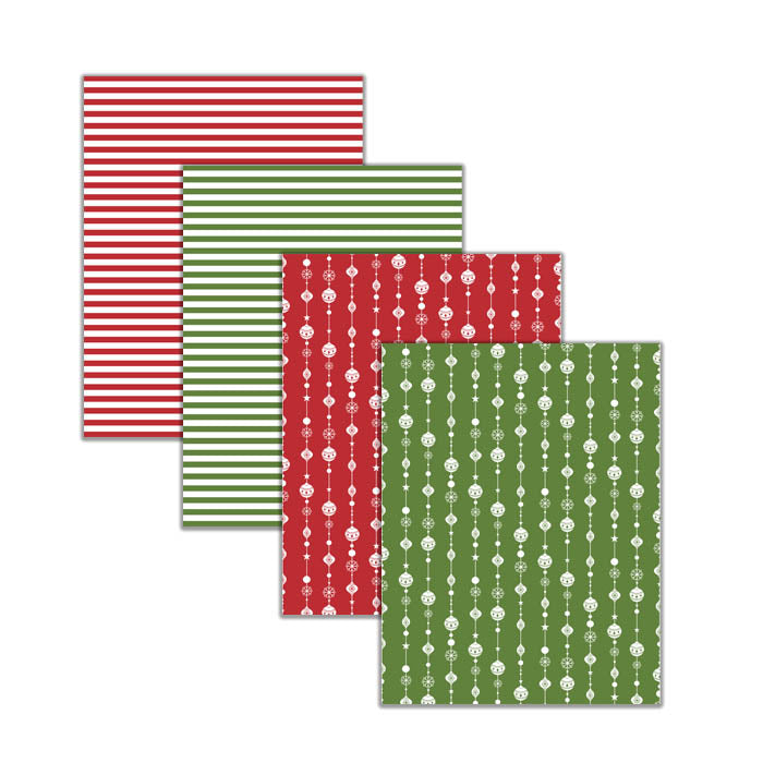8.5x11 Christmas & Holiday Digital Scrapbooking Papers & Backgrounds –  Your Paper Stash