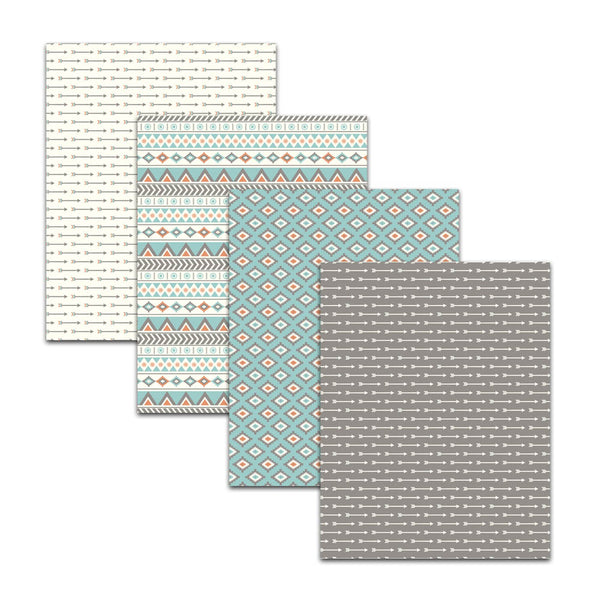 Printable Aztec Digital Scrapbook Papers and Backgrounds