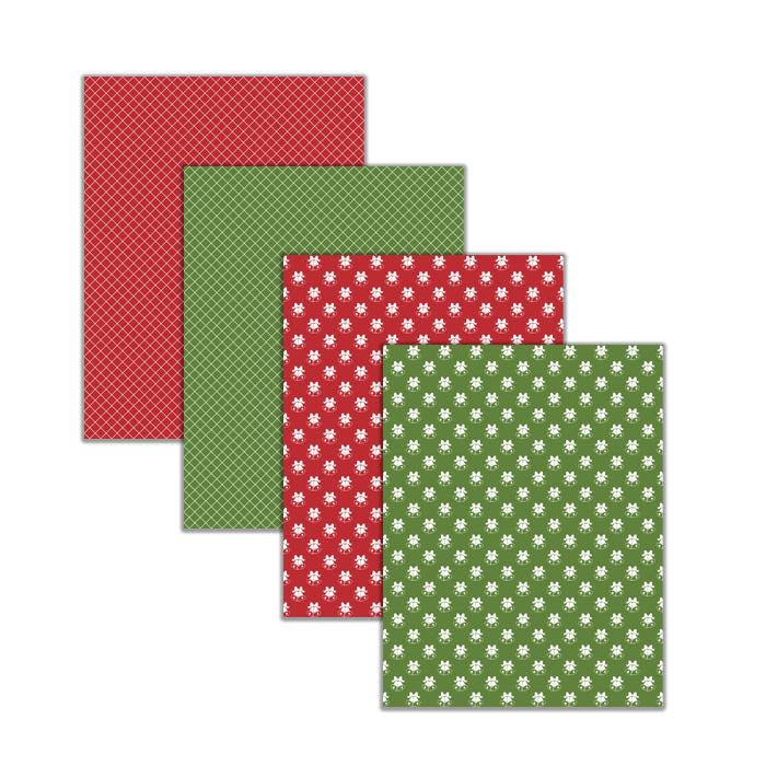 Christmas Red or Green Colored Copy Paper 8 1/2 by 11 Size Sheets