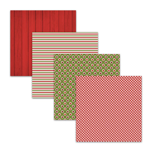 Red Apple Digital Scrapbook Paper Patterns
