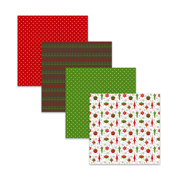 Traditional Red & Green Christmas Digital Scrapbook Paper