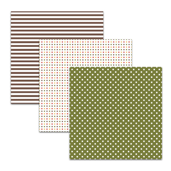 green brown striped polka dot digital scrapbook paper