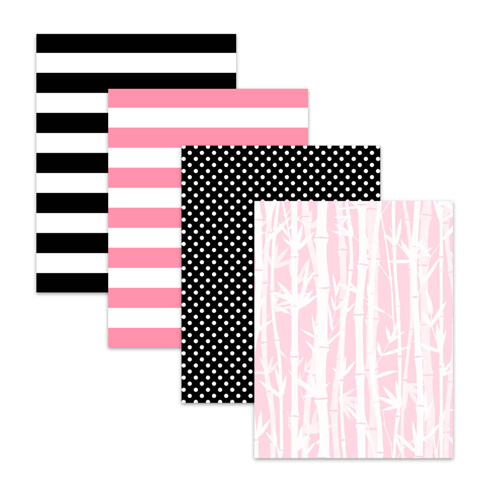 pink black stripe polka dot digital backgrounds bamboo