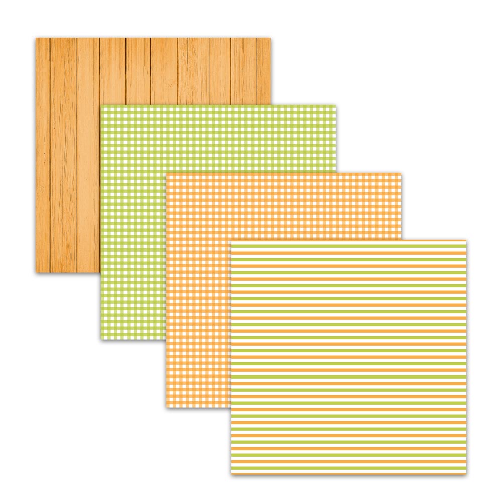 Summer Apple Digital Scrapbook Papers & Patterns, Fruit Themed Digital Paper Pack, Instant Download Papers