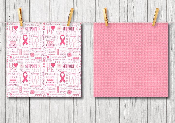 Breast Cancer Awareness Digital Papers and Backgrounds