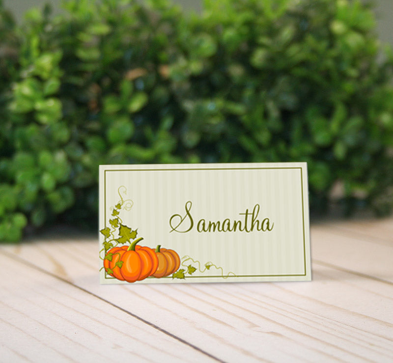 thanksgiving autumn place tent cards