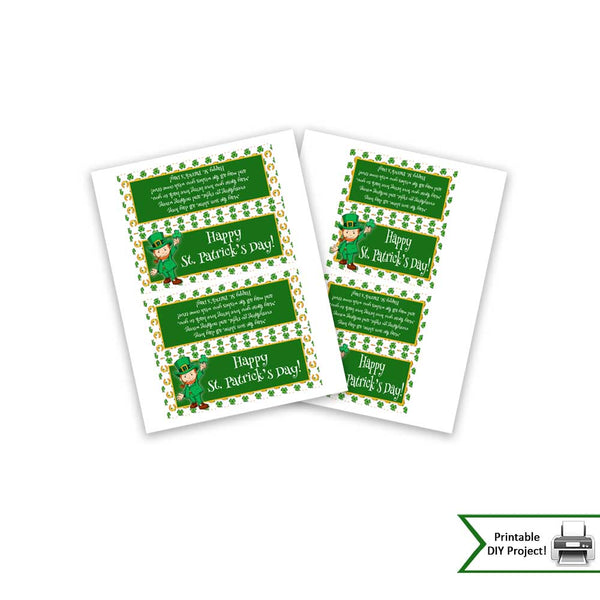St. Patrick's Day Printable Treat and Cookie Bag Topper