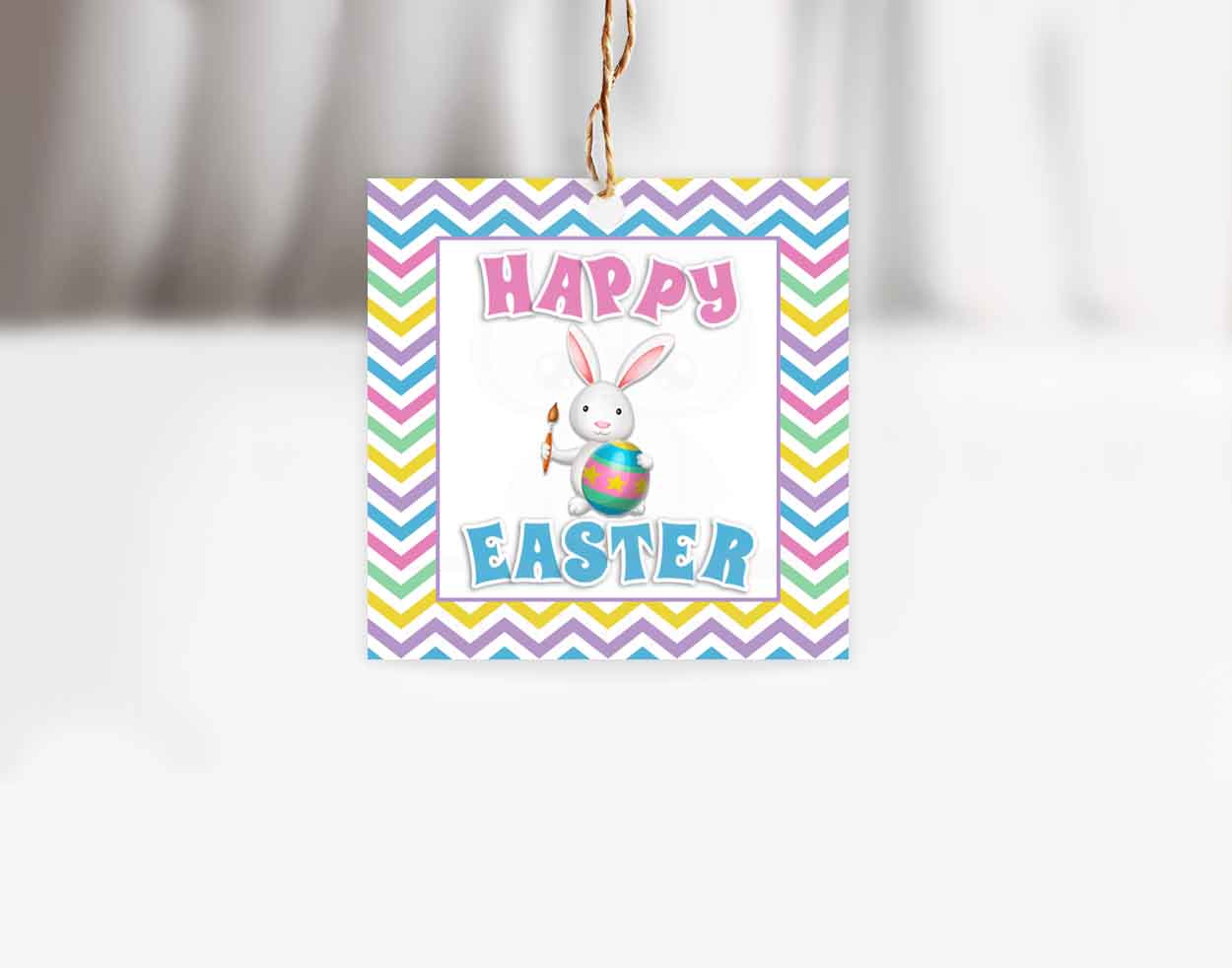 Printable Happy Easter Bunny Gift Tags