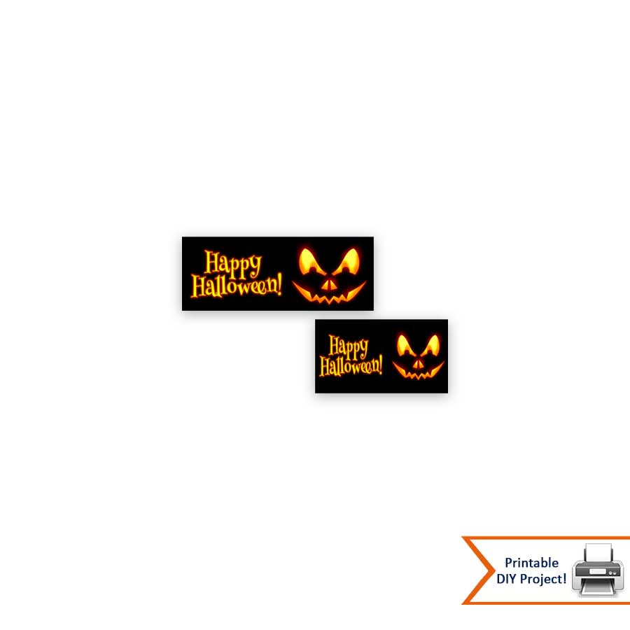 Printable Halloween Treat Bag Toppers, Pumpkin Candy Bag Topper