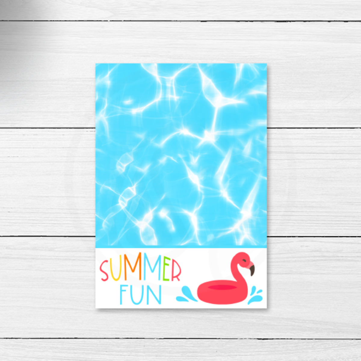 summer fun printable cookie card, summer mini cookie card backer