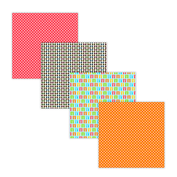 sunglass and flip flop clipart backgrounds, polka dot digital paper