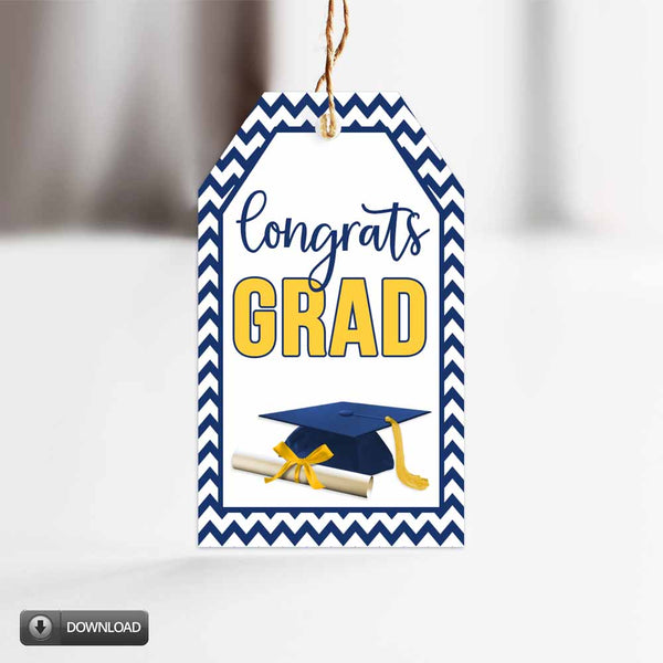 printable congrats grad gift tags, graduation printable cookie tags, high school college graduation tag