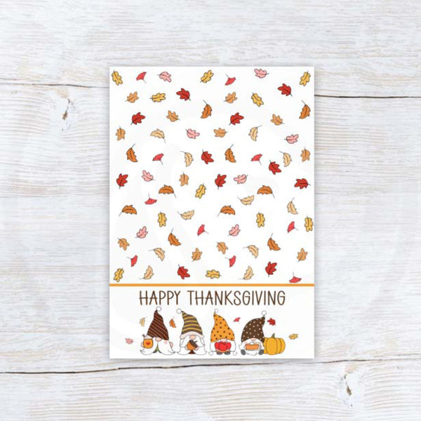 printable happy thanksgiving gnome mini cookie card