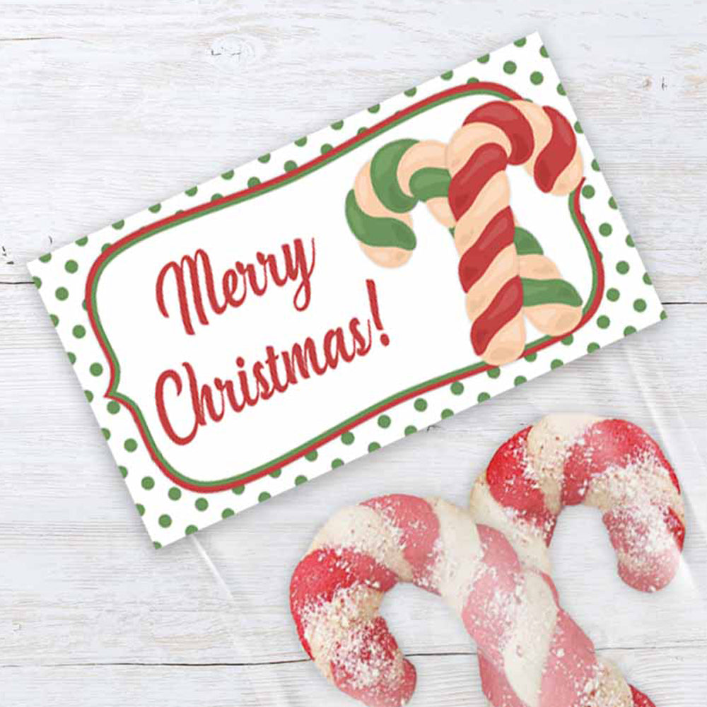 printable Merry Christmas cookie and candy bag topper, gifts for teachers, christmas office party favor bag topopers