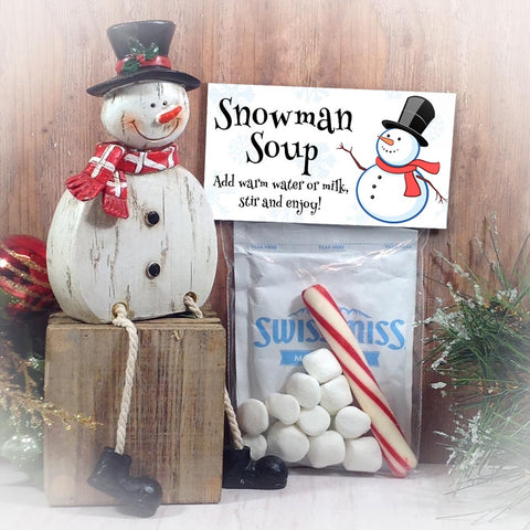 snowman soup bag toppers