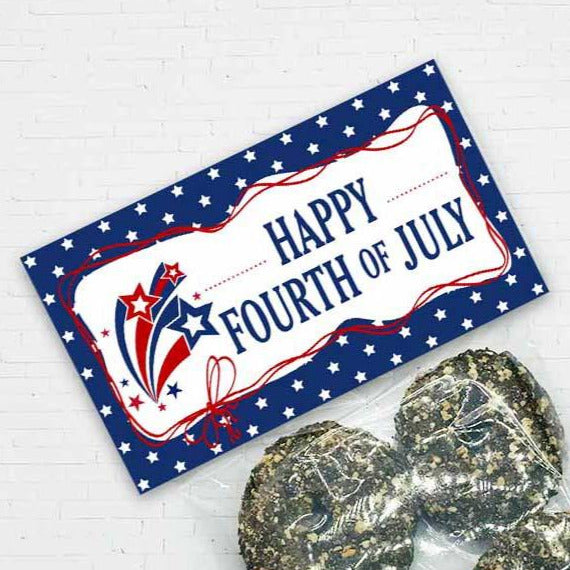 printable 4th of july stars stripes red white blue treat candy cookie confetti firework bag topper family reunion celebration party supplies