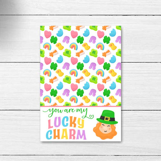 you are my lucky charm printable st. patrick's day cookie card