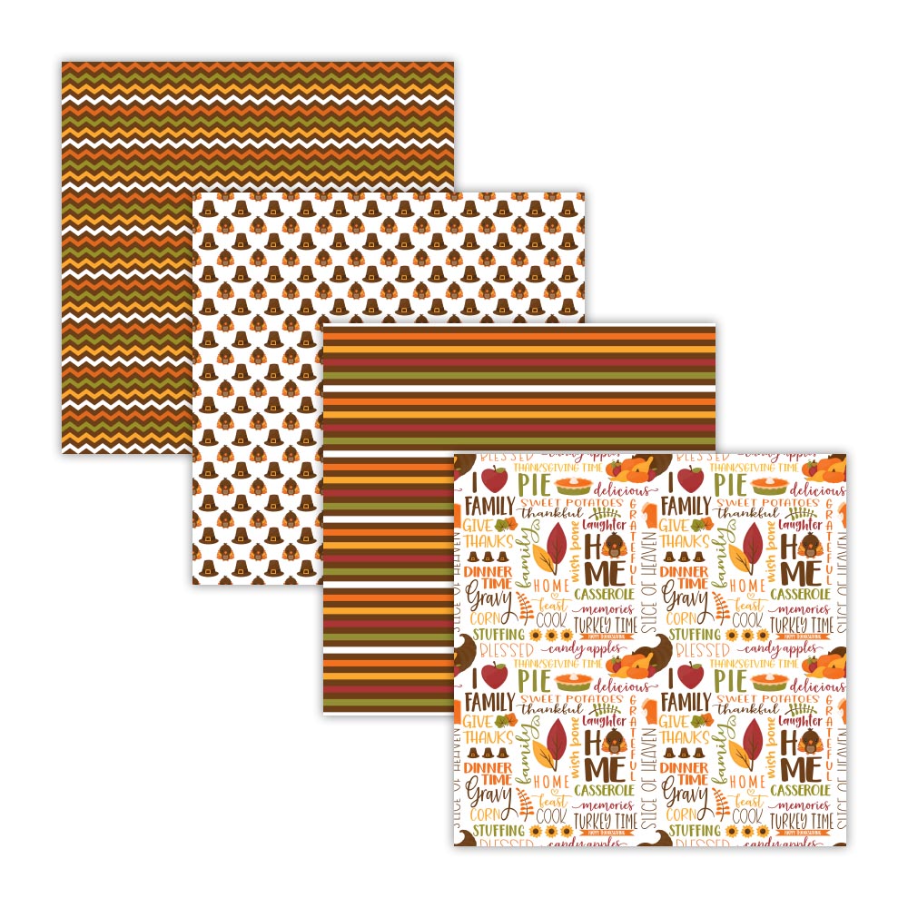 Thanksgiving Digital Patterns Commercial Use Scrapbook -   Hong Kong