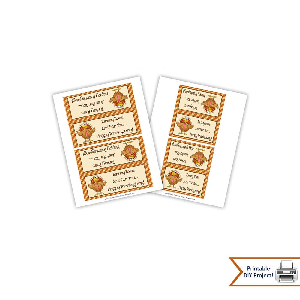 printable thanksgiving turkey treat bag toppers