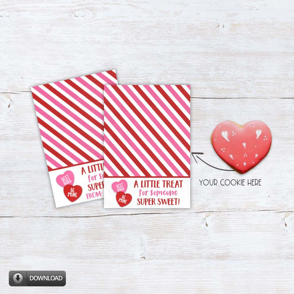 Valentine's Day Printable Cookie or Note Cards