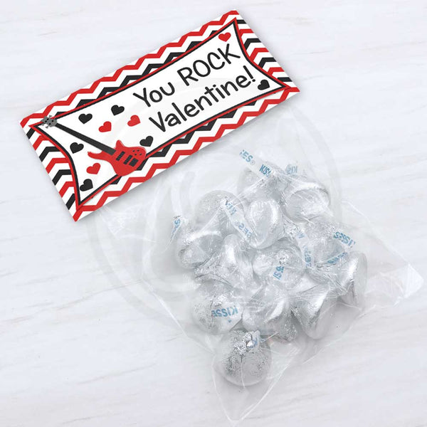 Valentine You Rock Printable Treat and Candy Bag Topper